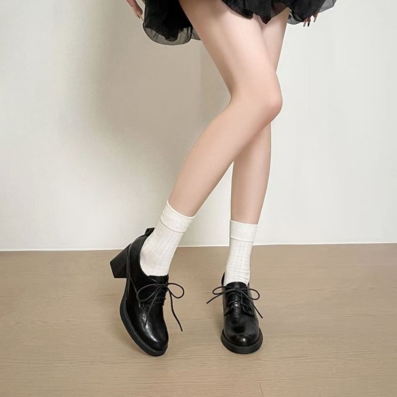 Oxford Lace Up Women - 여성용 사각 앞코 레이스업 옥스퍼드 슈즈,
