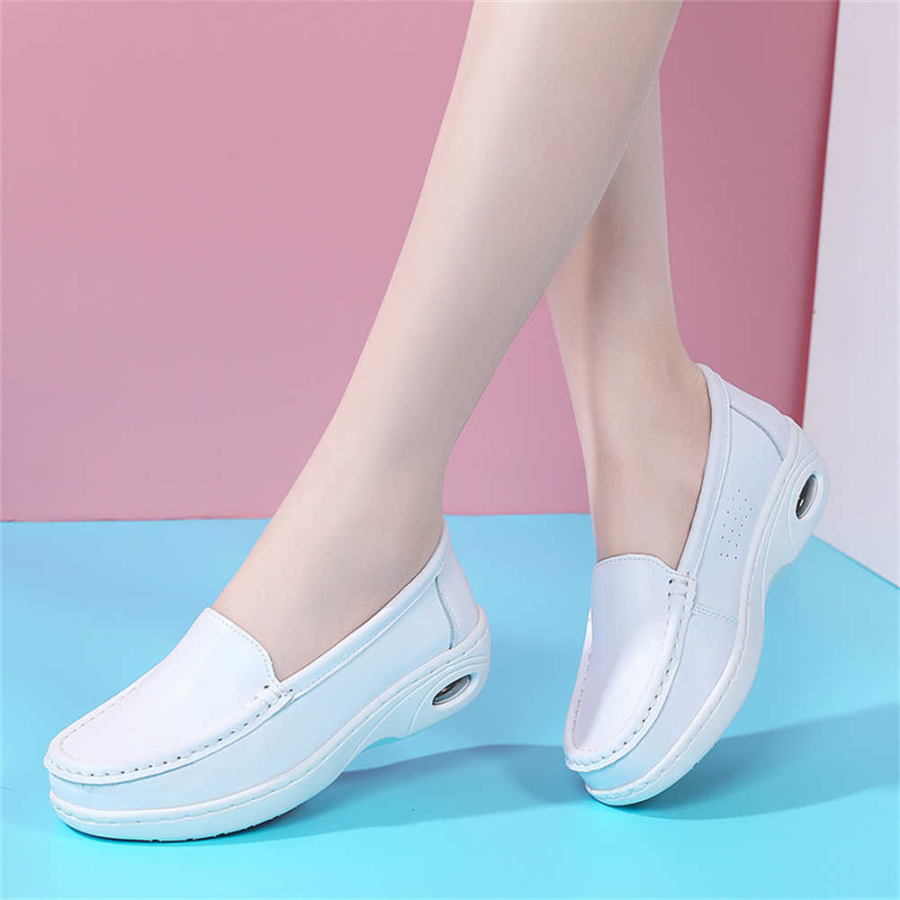 Oxford Lace Up Women - Chunky White Sole Heel Shoes 옥스포드