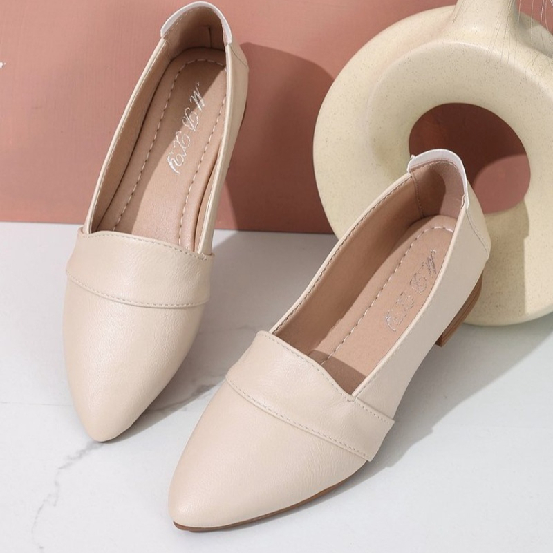 슬립온 여성 플랫 슈즈, 여성용 단색 슬립온, 포인티드 - Mule Slip On 리뷰 및 가격
