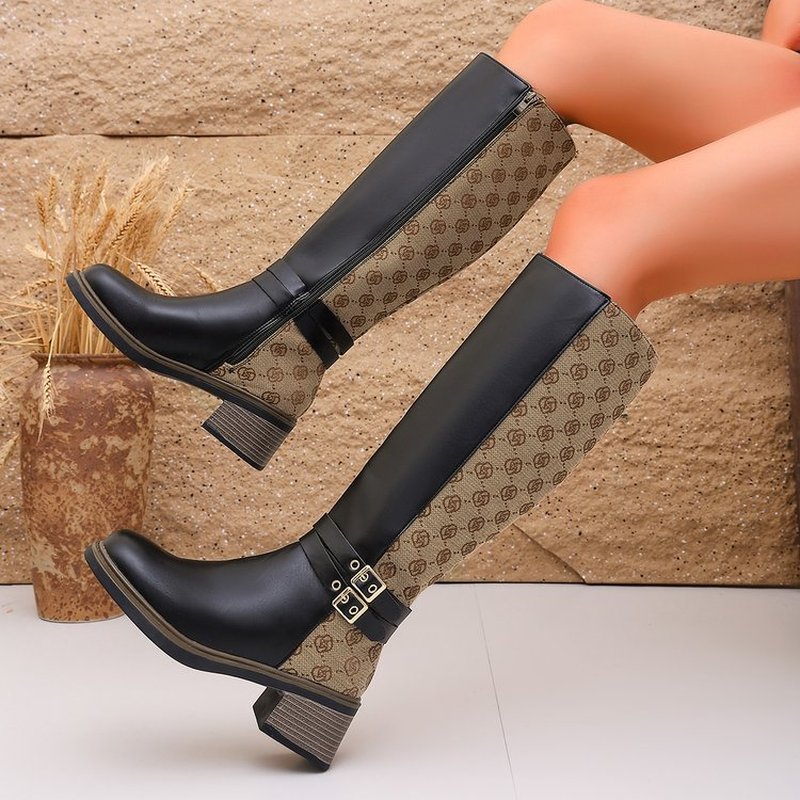 2026년 가을, 빈티지 스타일의 컬러 블록 디자인이  - Knee High Boots Women 리뷰 및 가격