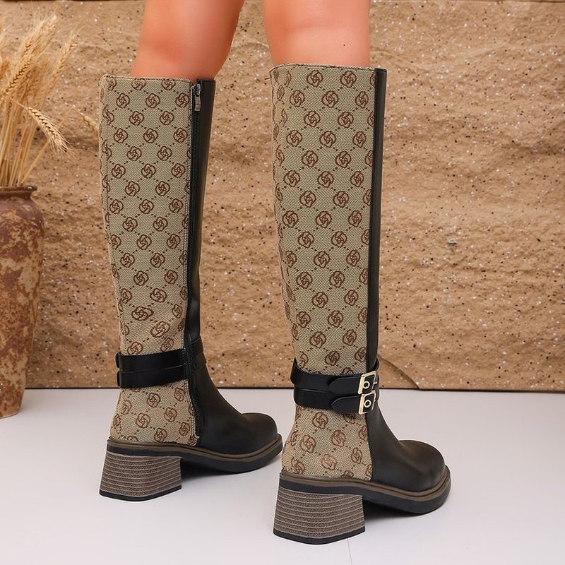 2026년 가을, 빈티지 스타일의 컬러 블록 디자인이  - Knee High Boots Women 리뷰 및 가격
