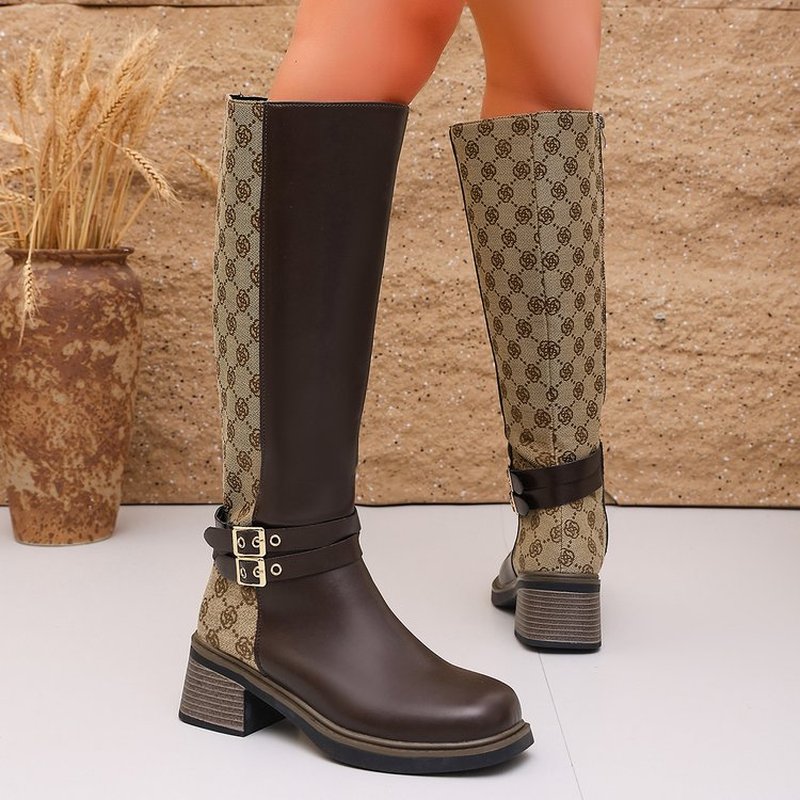 2026년 가을, 빈티지 스타일의 컬러 블록 디자인이  - Knee High Boots Women 리뷰 및 가격
