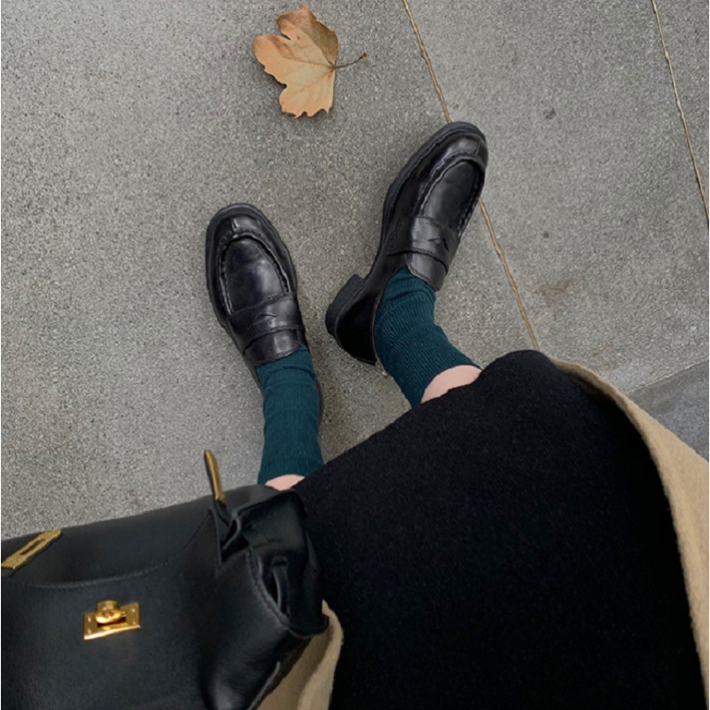 고품질 소가죽 신발 여성 봄 신상 레트로 굽 높은 원페 - Women'S Shoes Quality 리뷰 및 가격