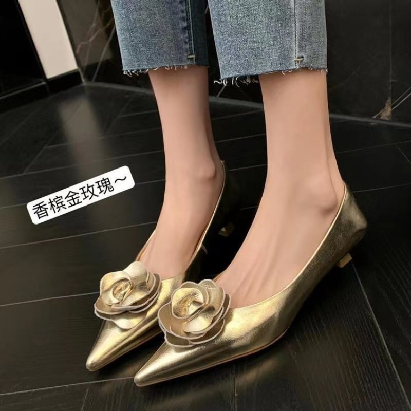 여성용 고급스러운 고품질 에나멜 가죽 꽃무늬 하이힐,  - Women'S Shoes Quality 리뷰 및 가격